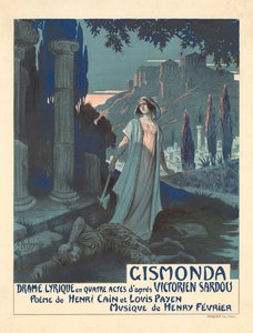 Poster voor het toneelstuk Gismonda door V. Sardou door Georges Antoine Rochegrosse