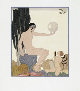 Een Muze inspireert een kunstenaar door Georges Barbier