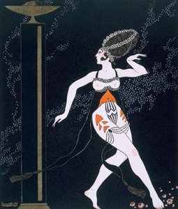 Balletscène met Tamara Karsavina (1885-1978) 1914 door Georges Barbier