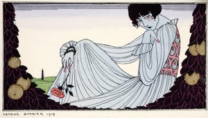 Contemplatie 1919 door Georges Barbier
