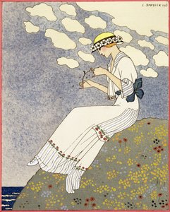 Ontwerp voor een landelijke jurk door Maison Paquin, 1913