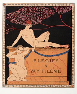 Elegies a Mytilene, illustratie uit Les Chansons de Bilitis, door Pierre Louys, uitgegeven 1922
