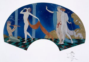 Waaiervormig ontwerp door Georges Barbier