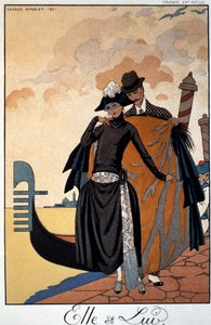 Zij en Hij, Mode Illustratie door Georges Barbier