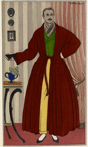 Man in een kamerjas door Georges Barbier
