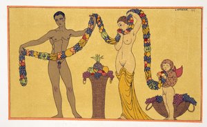 Illustratie uit Les Chansons de Bilitis, door Pierre Louys, uitgegeven 1922