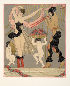 La Danse des Fleurs, illustratie uit Les Chansons de Bilitis, door Pierre Louys door Georges Barbier