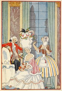 La France au 18me siècle. Franse aristocratie van de achttiende eeuw door Georges Barbier