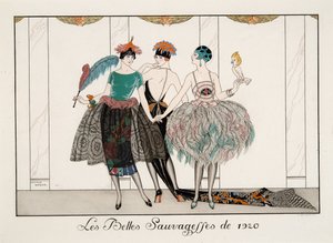 Les Belles Sauvagesses de 1920, gravure door H. Reidel