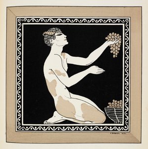 Nijinsky als een faun in het ballet L