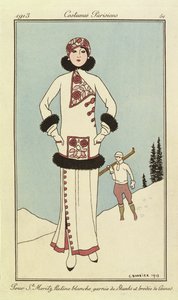 Voor St. Moritz, plaat uit "Costumes Parisiens"