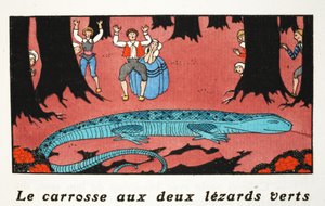 De Grote Blauwe Hagedis (pochoir afdruk)