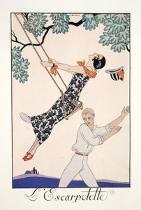 De Schommel door Georges Barbier