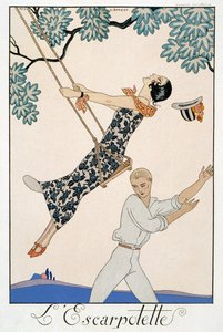 De Schommel door Georges Barbier