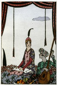 De koningin van Saba, ca. 1920 (illustratie) door Georges Barbier