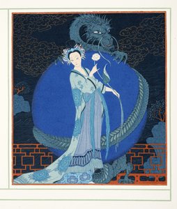 Turandot prinses van China, uit Personages de Comedie, uitgegeven 1922 door Georges Barbier