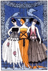 de drie Gratiën, ca. 1920 door Georges Barbier