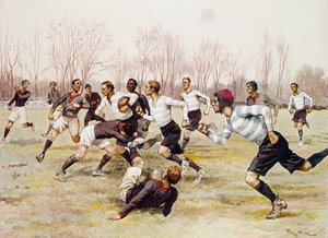 Voetbal (Rugby), kampioenschapswedstrijd in Parc de Saint Cloud, sportkalender, februari