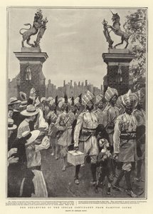 Het vertrek van het Indiase contingent uit Hampton Court door Georges Bertin Scott