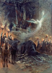 Begrafenis van Victor Hugo: de wake onder de Arc de Triomphe, 1885 door Georges Clairin