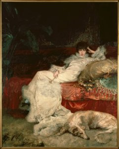 Sarah Bernhardt / Schilderij van G. Clairin door Georges Clairin