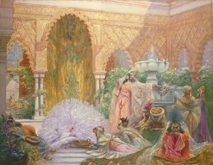De Pauwentuin door Georges Clairin
