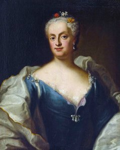 Marie-Anne de Saxe - Maria Anna Sophia van Saksen, keurvorstin van Beieren (1728-1797) door Georges Desmarées