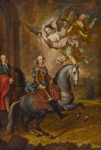 Maximiliaan III Jozef, keurvorst van Beieren, te paard door Georges Desmarées