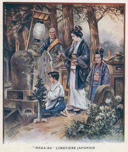 "Haka-Ba", Japanse begraafplaats door Georges Ferdinand (after) Bigot