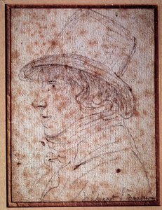 Portret van Jacques Hebert (1757-1794) journalist en revolutionair politicus, oprichter van de krant “le père Duchesne”. Tekening door Gabriel