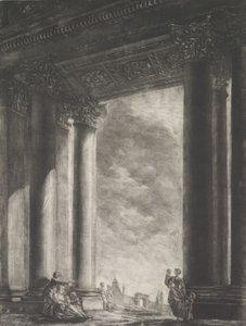 Een Zicht op de Vestibule van Santa Maria Maggiore in Rome, 1765-67 door Georges François Blondel