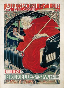 Automobielclub België. Race Brussel - Spa, 1898 door Georges Gaudy