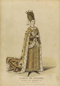 Isabeau van Beieren, koningin van Frankrijk door Georges Jacques Gatine