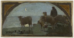 Schets voor de eetkamer van het Hôtel de Ville de Paris: Het lamsvlees, ca. 1893 door Georges Jules Bertrand