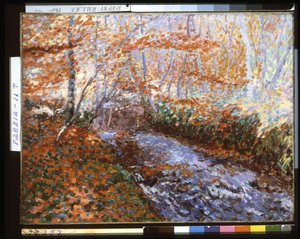De Briante rivier (bosinterieur in de herfst) door Georges Lacombe