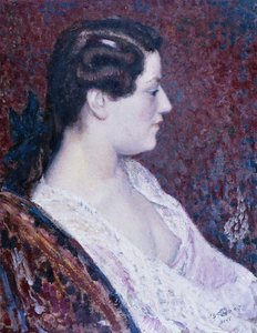 Vrouw met blote borsten door Georges Lemmen
