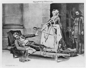 Tadeusz Kosciuszko weigert zwaard aangeboden door Catharina II, 1883 door Georges Louis Poilleux Saint Ange