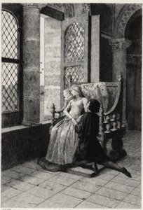Illustratie door Georges Antoine Rochegrosse voor "The Burgraves" (eerste deel - scène III) historisch drama door Victor Hugo door Georges Marie Rochegrosse