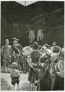 La Morgue - illustratie uit Han d’Islande, 19e eeuw door Georges Marie Rochegrosse