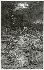Montmartre Begraafplaats - illustratie uit Napoléon le Petit, 19e eeuw