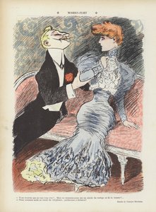 Modern flirten. Illustratie voor Le Rire
