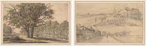 Landschap (recto) Twee Uitzichten van Parijs (verso)