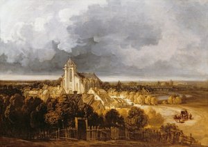 Zicht op Meaux door Georges Michel