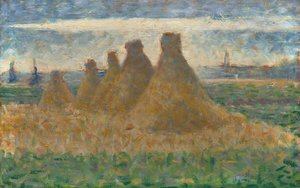 Hooibergen, c. 1882 door Georges Pierre Seurat