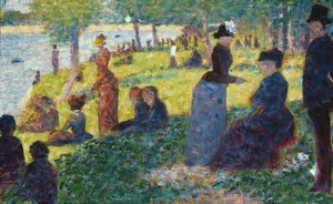 Olie schets voor La Grande Jatte, 1884