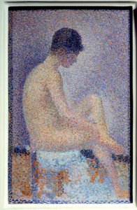 Model in profiel door Georges Pierre Seurat