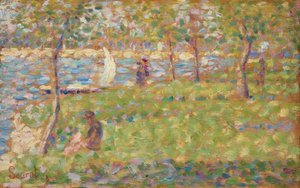 Studie voor La Grande Jatte, 1884-1885 door Georges Pierre Seurat