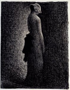 De zwarte knoop Potloodtekening door Georges Seurat (circa 1882) door Georges Pierre Seurat