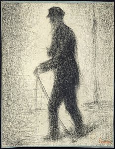 Wandelen, c.1882 door Georges Pierre Seurat
