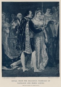 Detail van het religieuze huwelijk van Napoleon en Maria Louisa door Georges Rouget